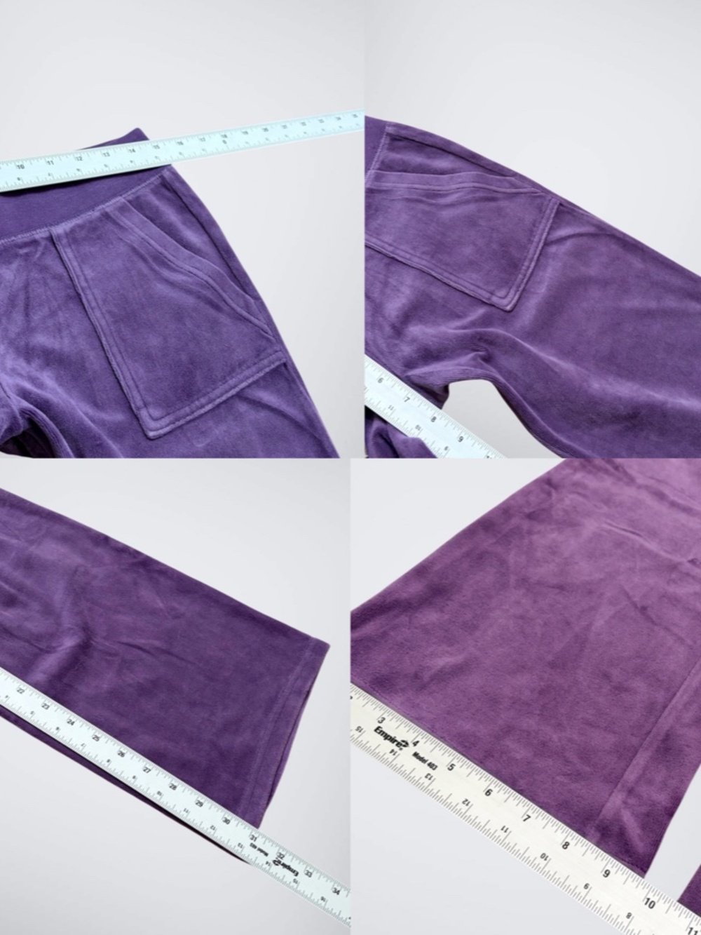 Juicy Couture Black Label Purple Velour Track Pants - Picture 7 of 7